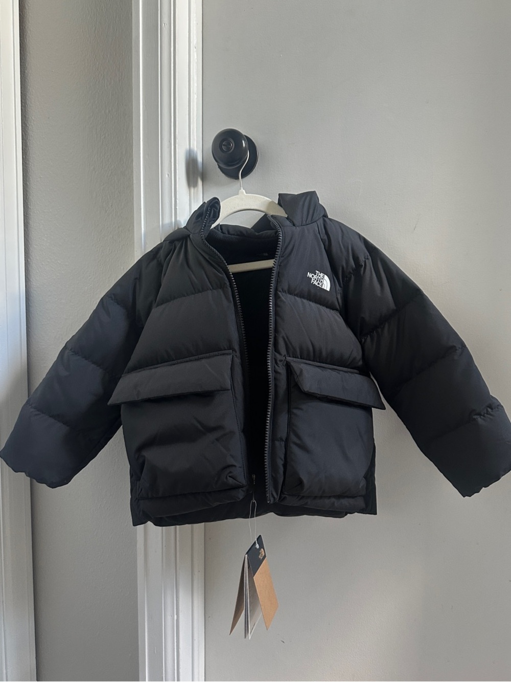 NWT The North Face Toddler 2T Black 600-Fill Down Fleece-Lined Parka